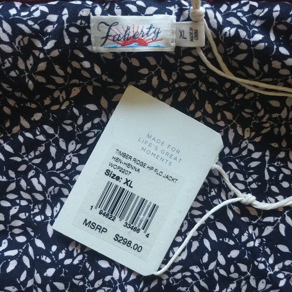 New With Tags Faherty XL Timber Ridge Fleece Jacket in Henna - Picture 7 of 12